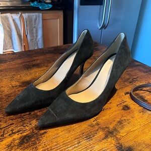 Ann Taylor Elegant Black Suede Heels